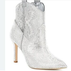 Gianni Bini Silver Heeled Boots